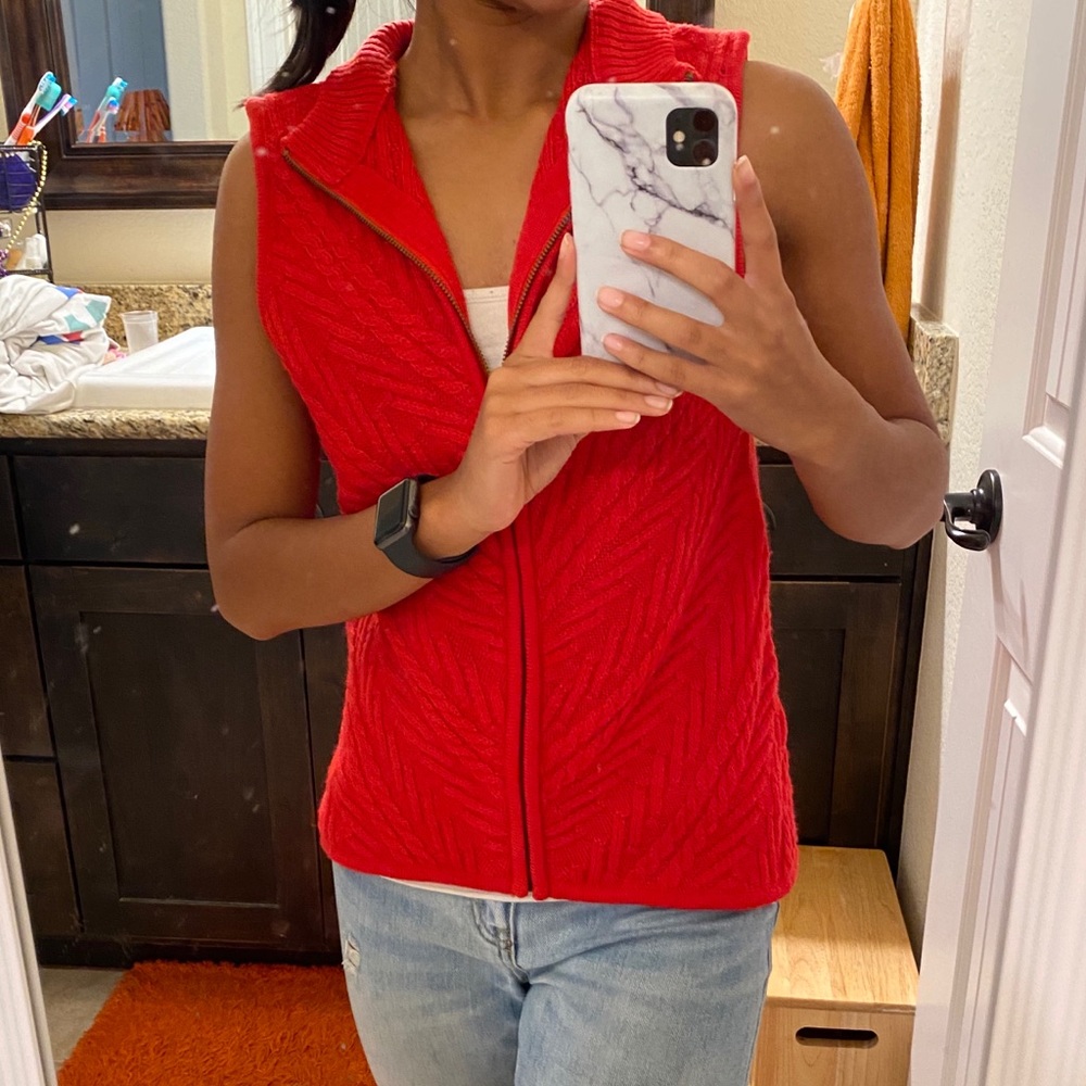 Bright Red Sweater Vest